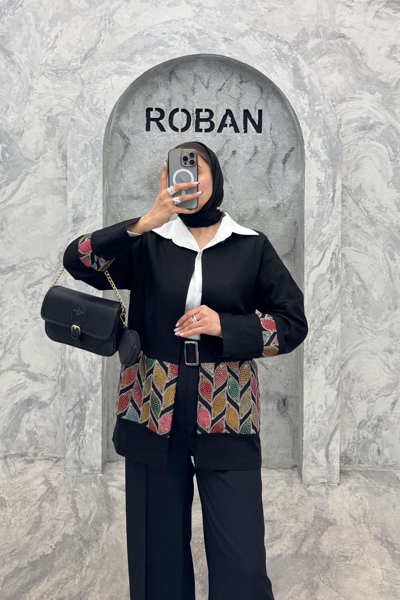 کت لینن حاشیه سنتی 