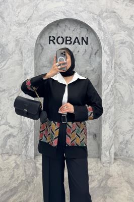 کت لینن حاشیه سنتی 