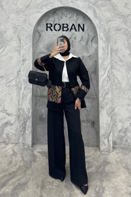 کت لینن حاشیه سنتی 