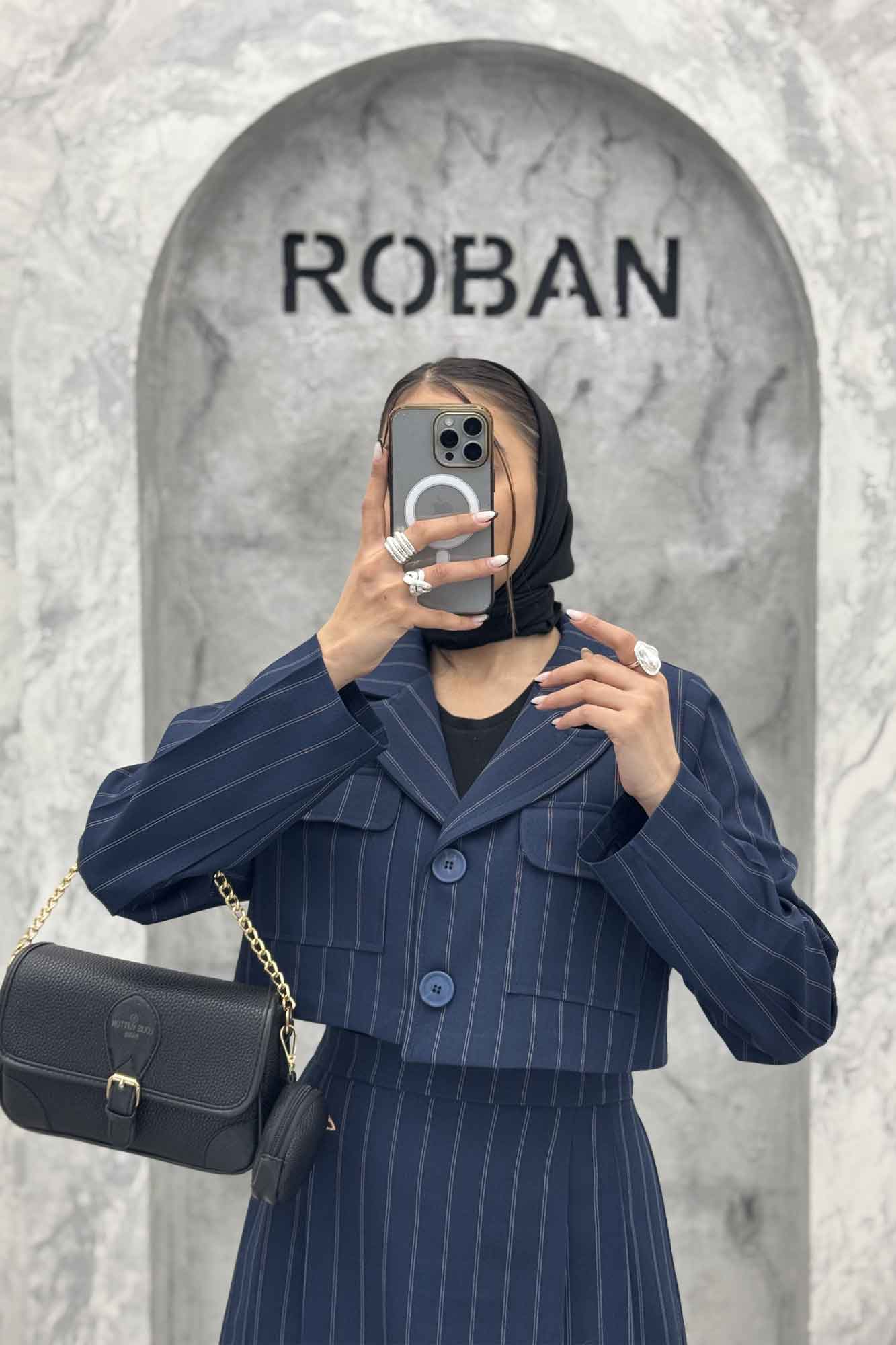 ست کت و دامن کوتاه پیله دار بزیاق دیپلمات 