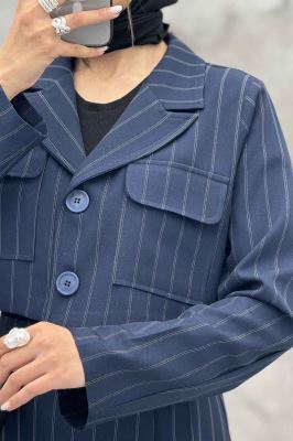 ست کت و دامن کوتاه پیله دار بزیاق دیپلمات 