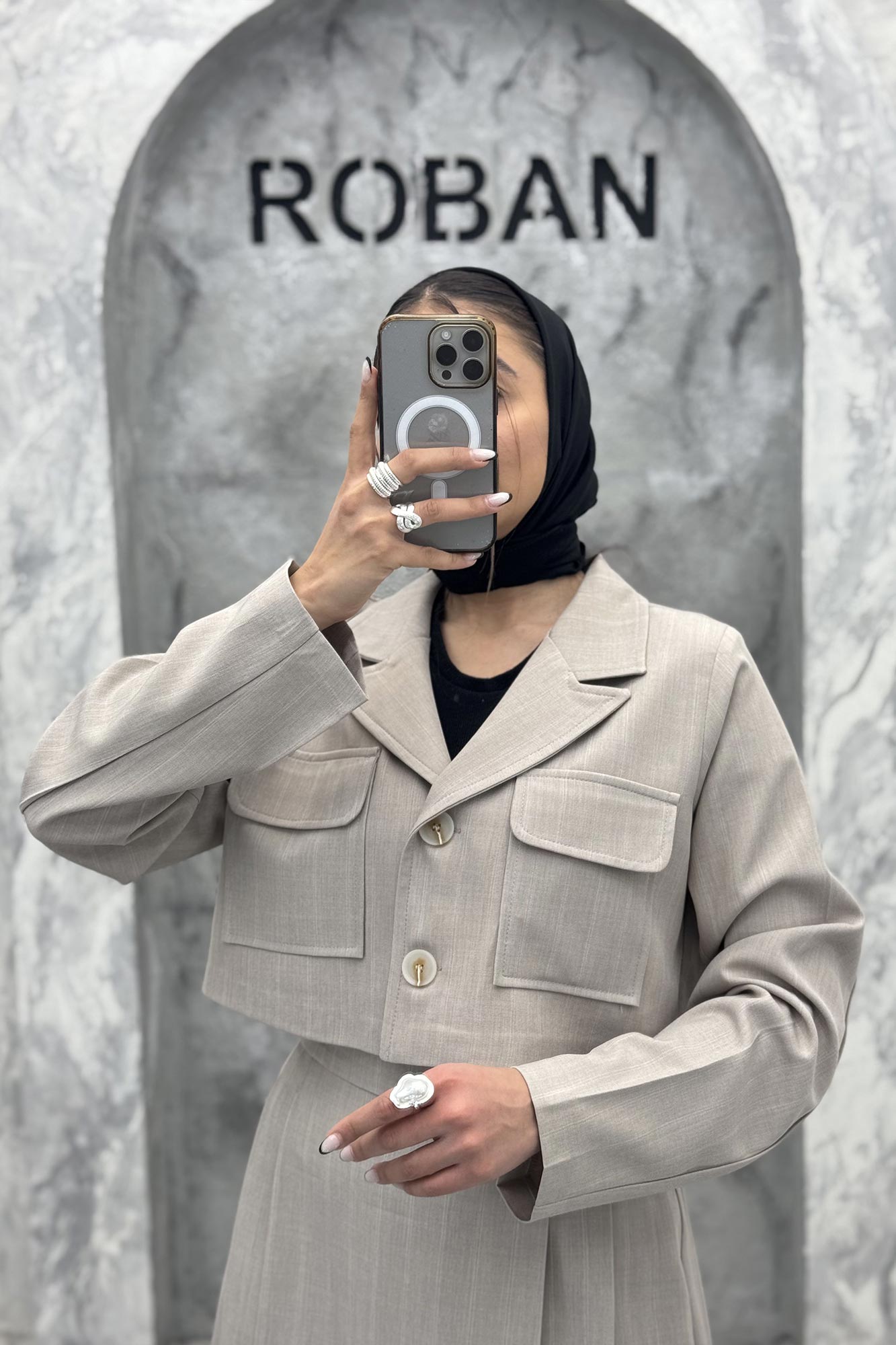 ست کت و دامن کوتاه پیله دار بزیاق دیپلمات 