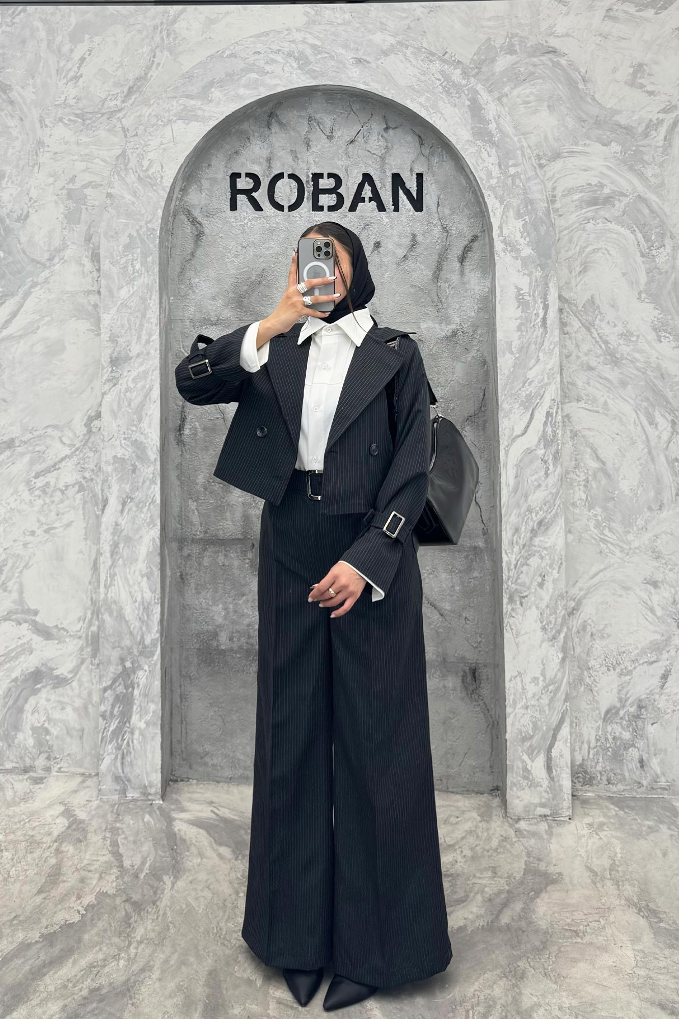 ست کت و شلوار آستین سگک دار دیپلمات R