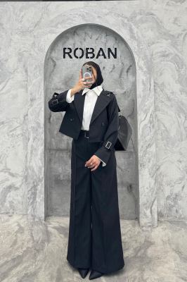 ست کت و شلوار آستین سگک دار دیپلمات R