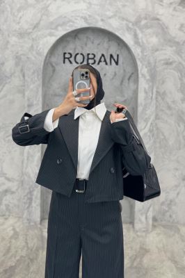 ست کت و شلوار آستین سگک دار دیپلمات R