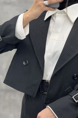 ست کت و شلوار آستین سگک دار دیپلمات R