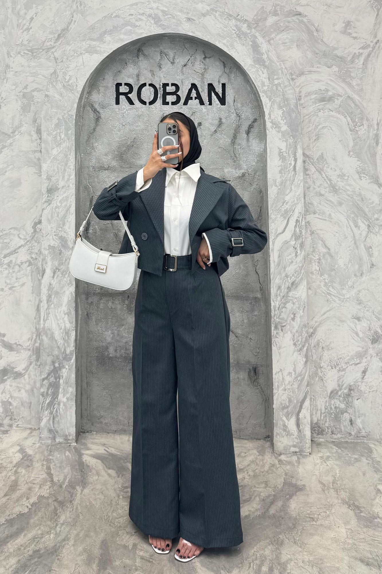 ست کت و شلوار آستین سگک دار دیپلمات R