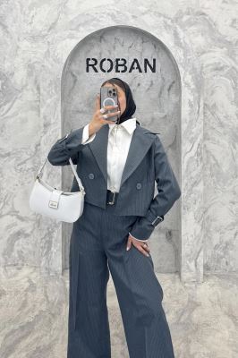 ست کت و شلوار آستین سگک دار دیپلمات R