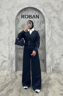 ست کت و شلوار آستین سگک دار دیپلمات R