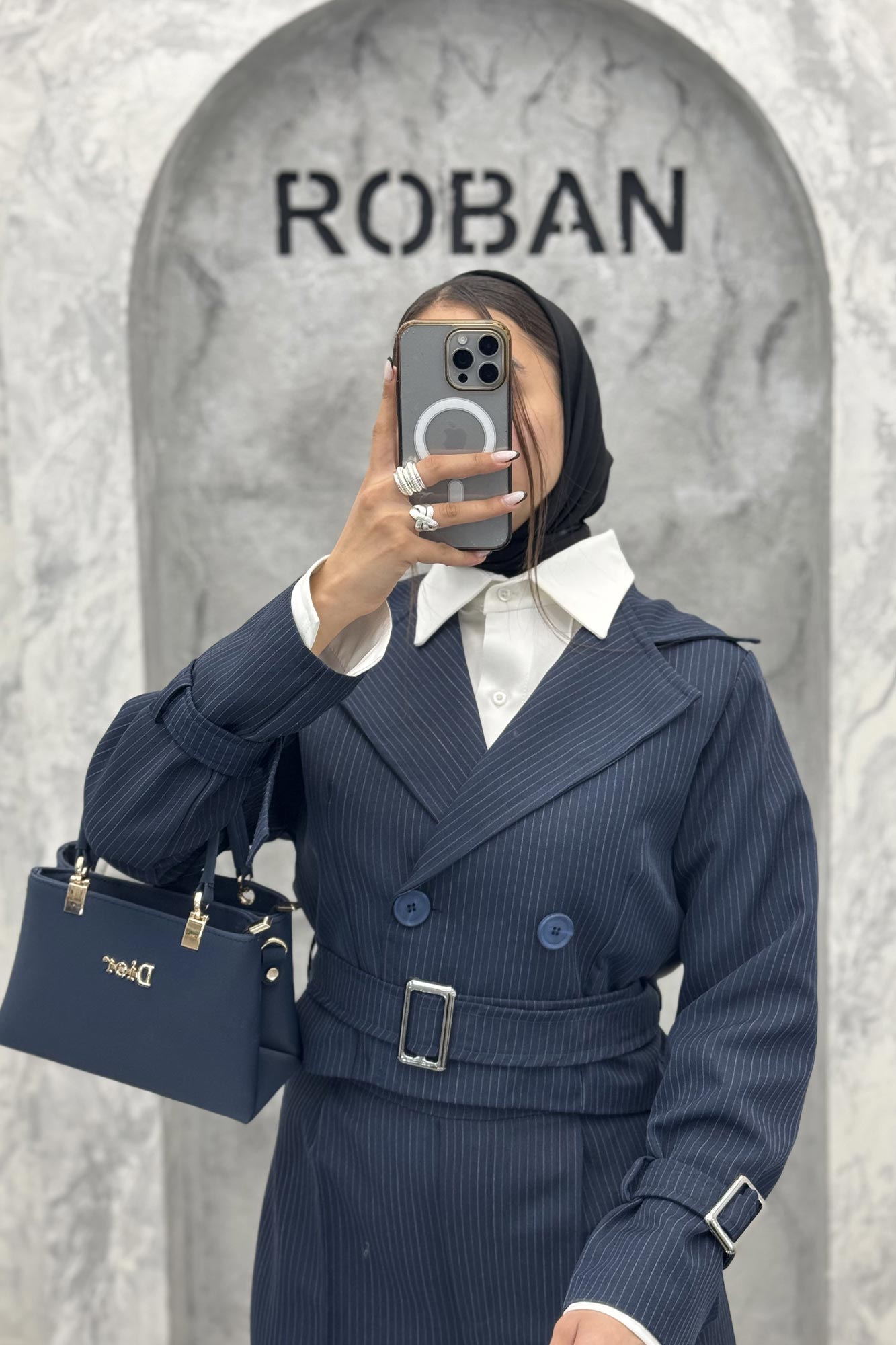 ست کت و شلوار آستین سگک دار دیپلمات R