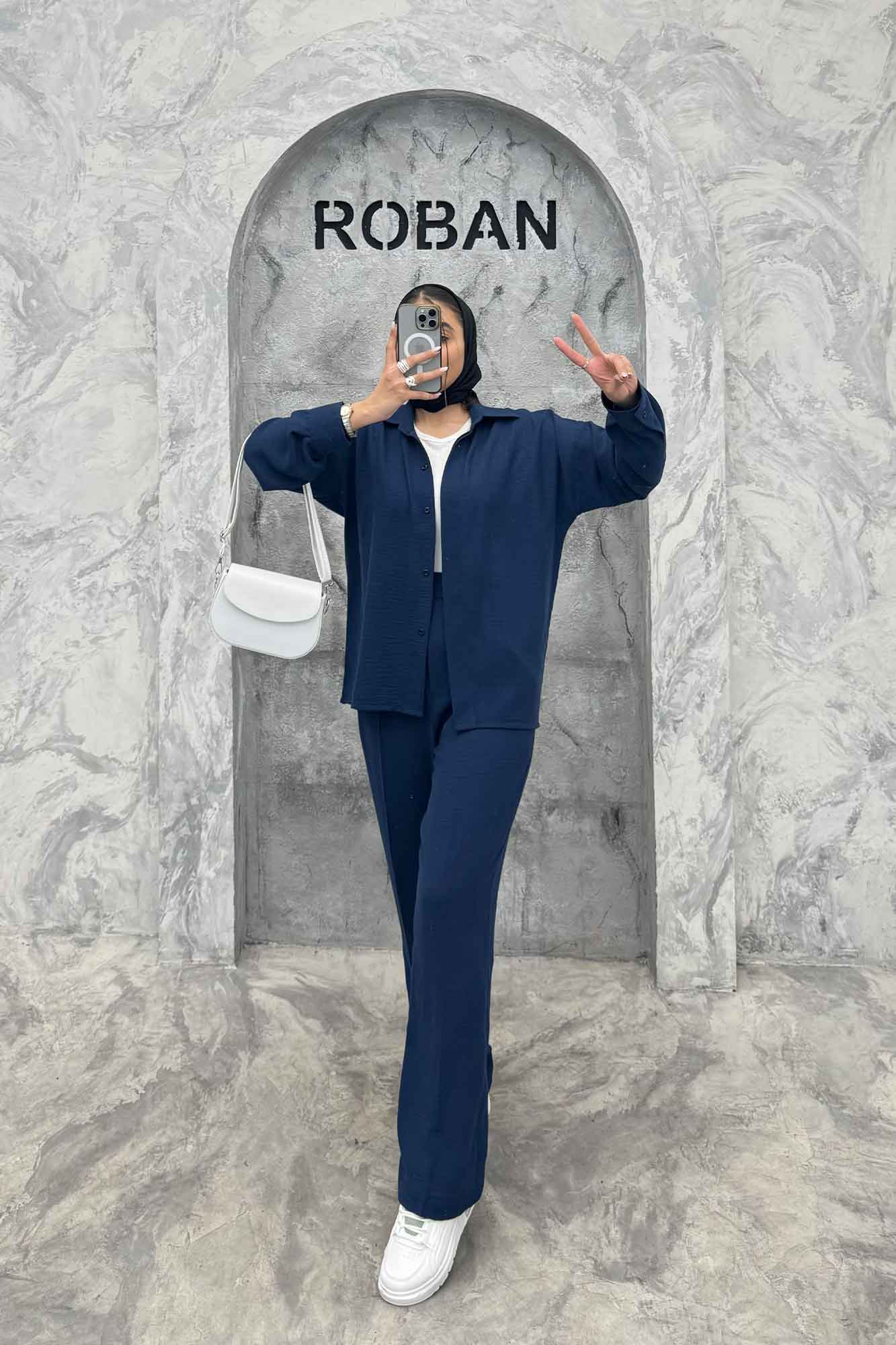 ست شومیز مانتویی و شلوار لینن تریسی