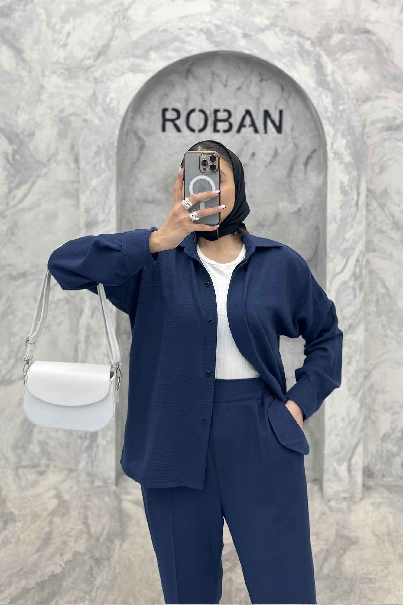 ست شومیز مانتویی و شلوار لینن تریسی