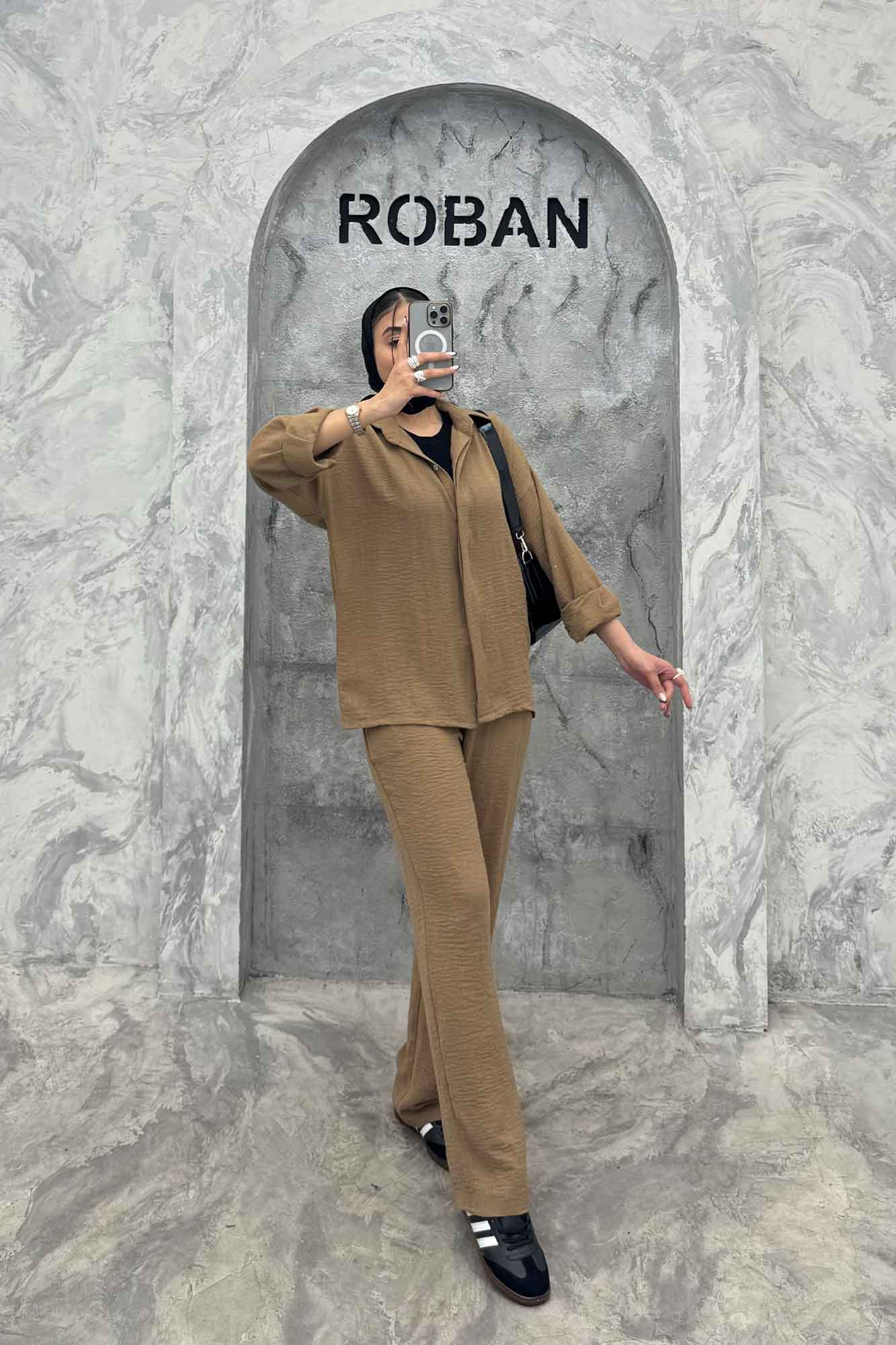 ست شومیز مانتویی و شلوار لینن تریسی