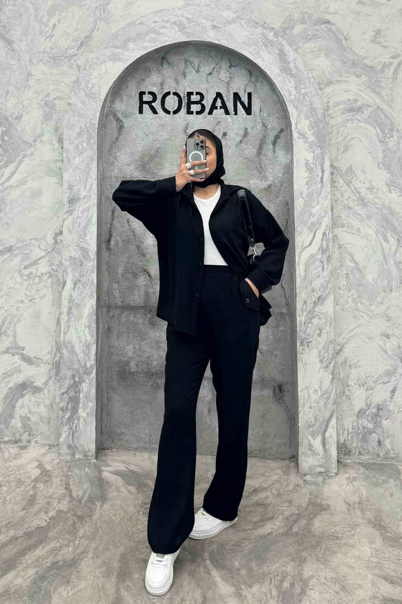 ست شومیز مانتویی و شلوار لینن تریسی