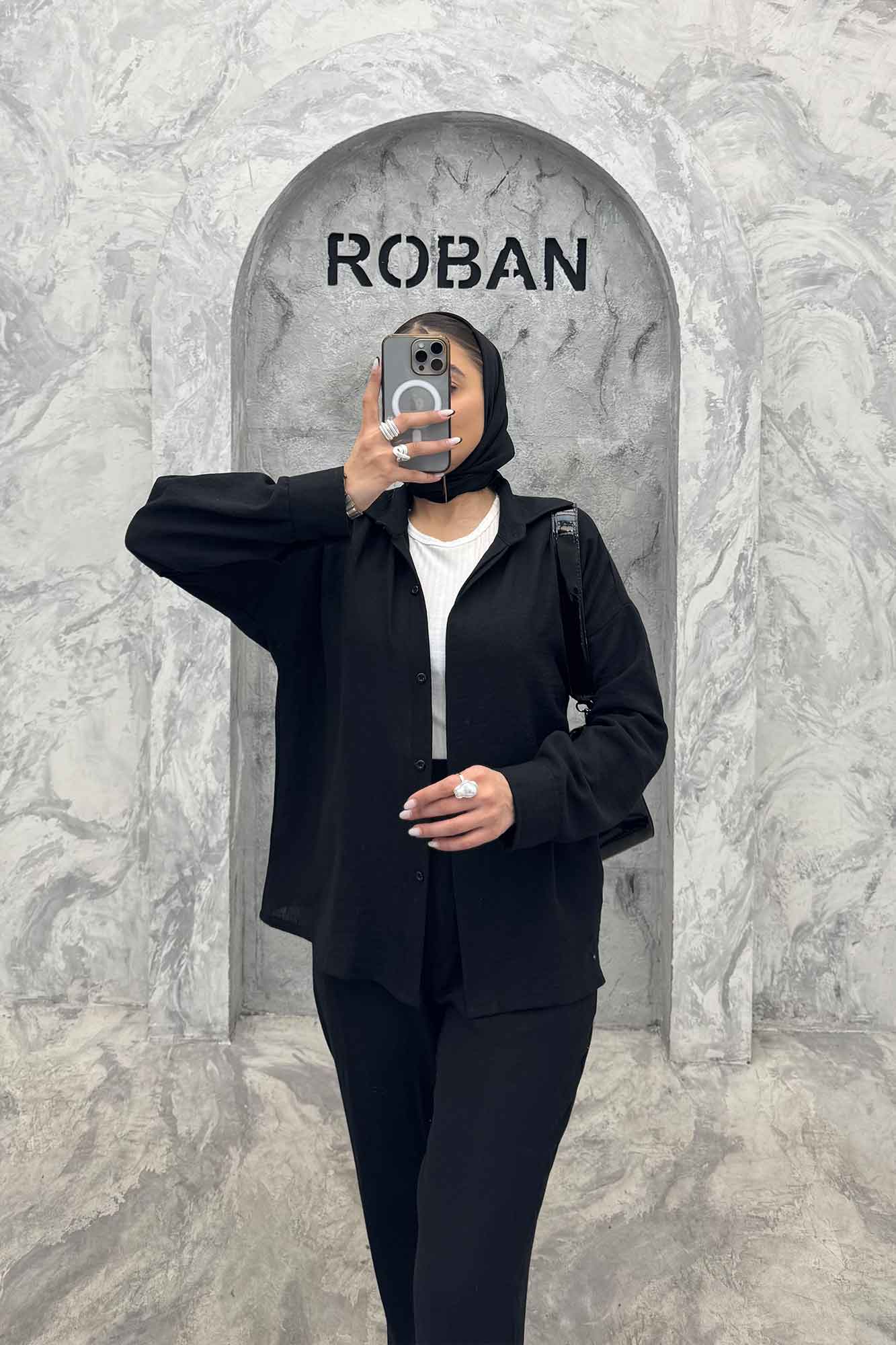 ست شومیز مانتویی و شلوار لینن تریسی