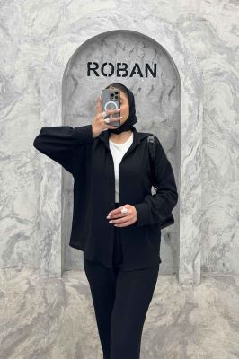 ست شومیز مانتویی و شلوار لینن تریسی