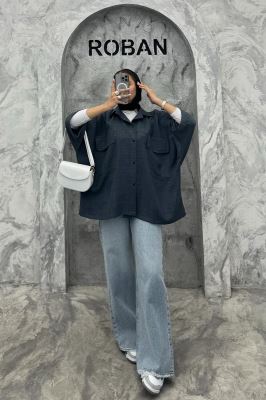 مانتو دو جیب پاکتی کیمونو شانتون