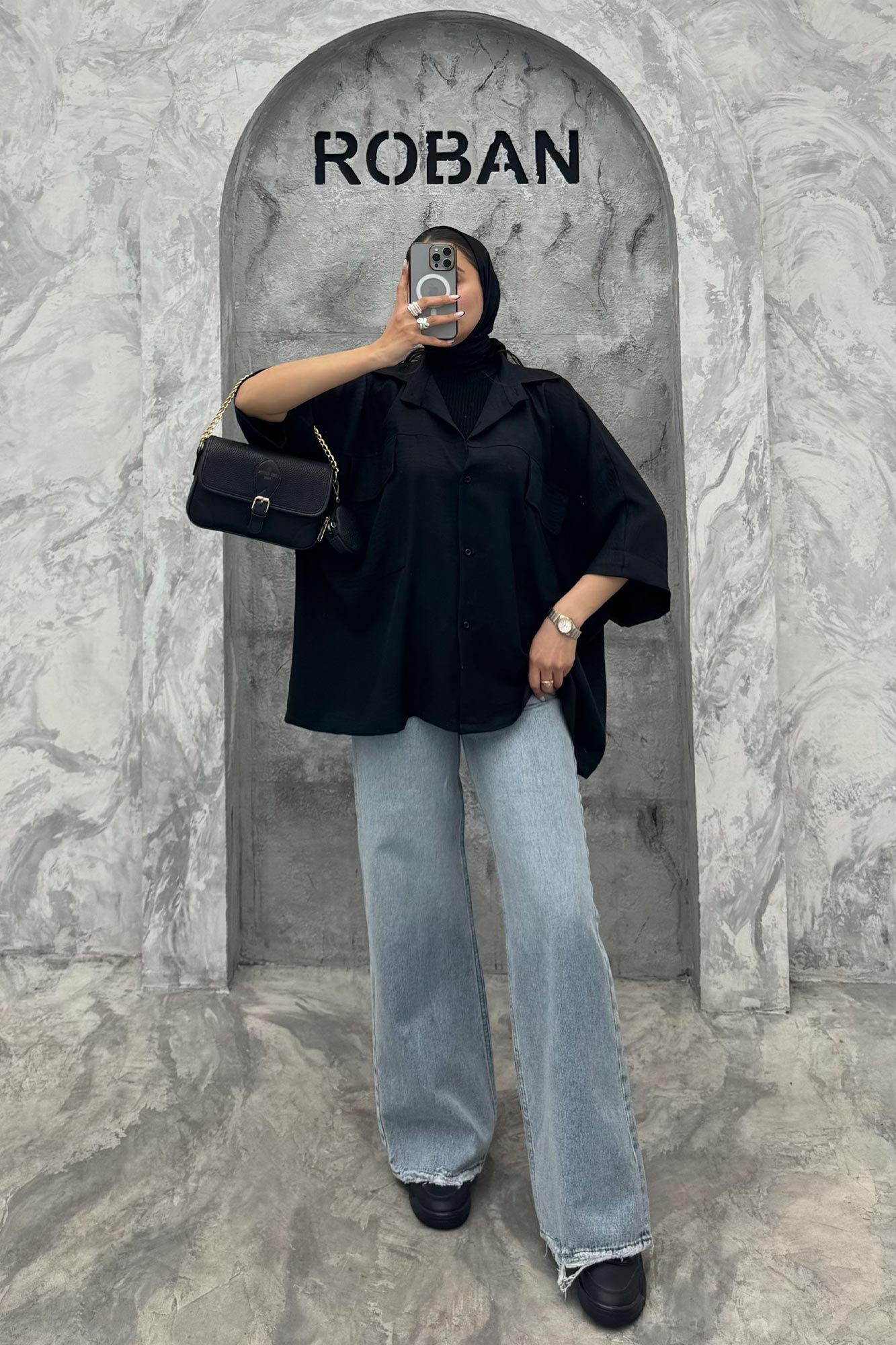 مانتو دو جیب پاکتی کیمونو شانتون