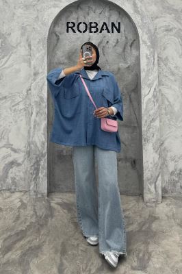 مانتو دو جیب پاکتی کیمونو شانتون