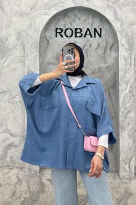 مانتو دو جیب پاکتی کیمونو شانتون