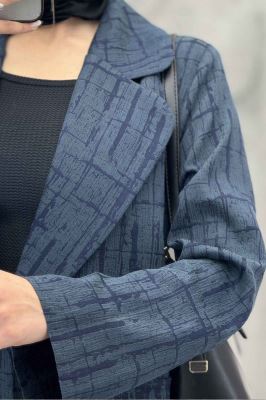 کت یقه ب ب ژاکارد دو در جیب