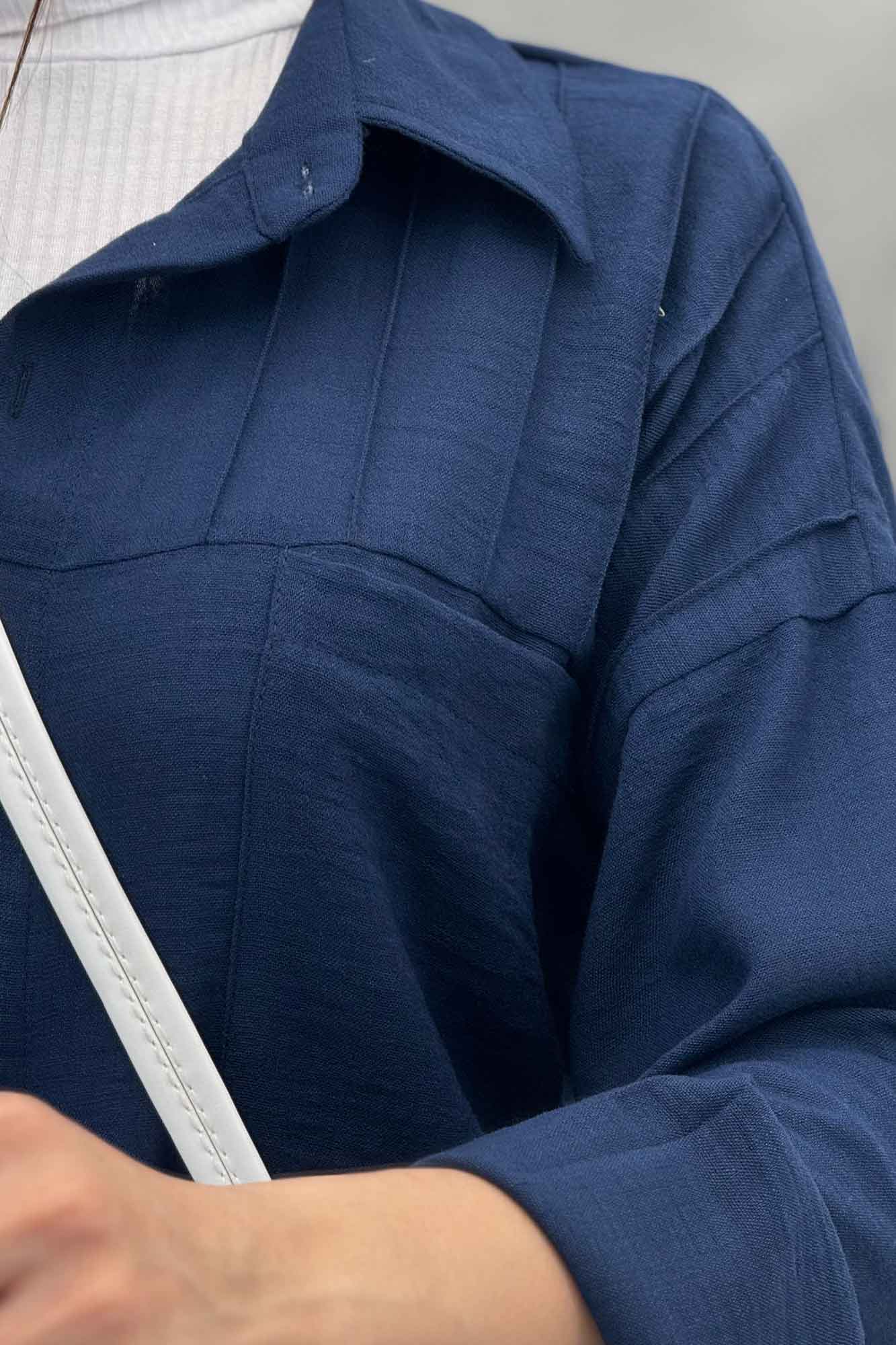 شومیز مانتویی شانتون بالا دوخت