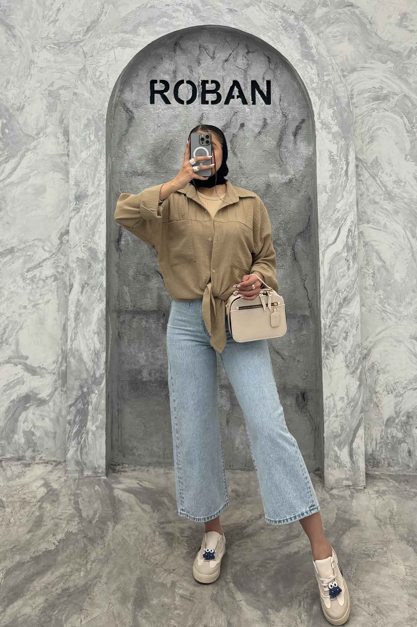 شومیز مانتویی شانتون بالا دوخت