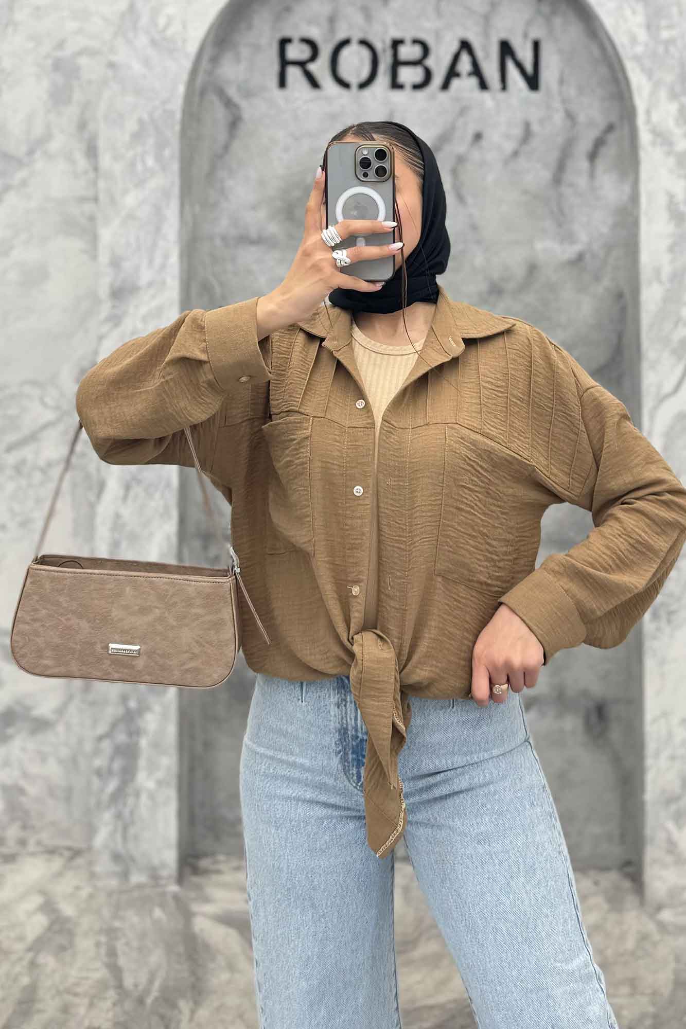 شومیز مانتویی شانتون بالا دوخت