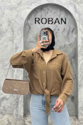 شومیز مانتویی شانتون بالا دوخت