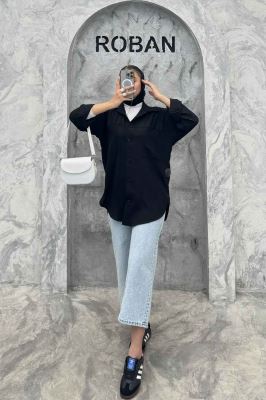 شومیز مانتویی شانتون بالا دوخت