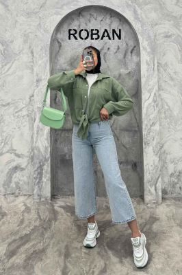 شومیز مانتویی شانتون بالا دوخت