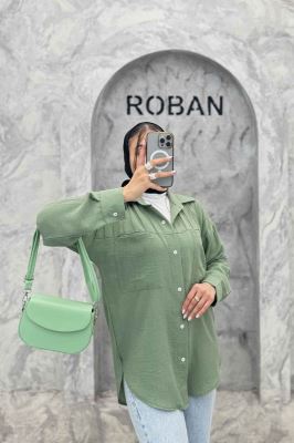 شومیز مانتویی شانتون بالا دوخت