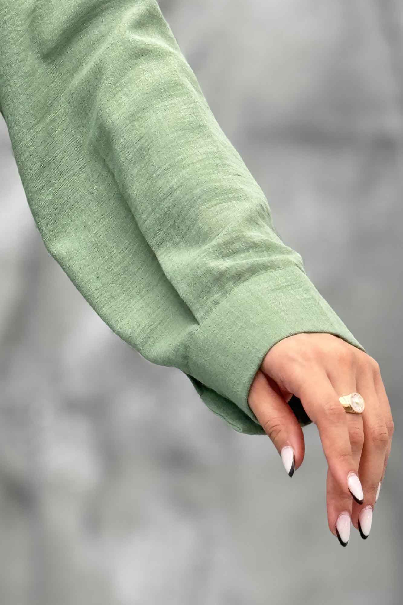 شومیز مانتویی شانتون بالا دوخت