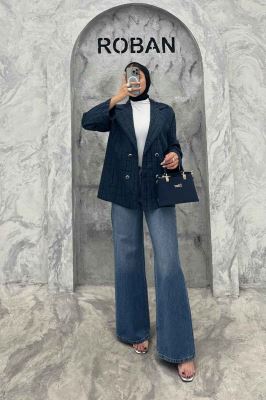 کت ژاکارد 4 دکمه مغزی دوزی طلایی