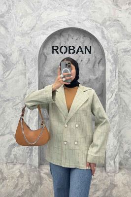 کت ژاکارد 4 دکمه مغزی دوزی طلایی