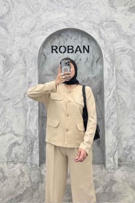 ست کت و شلوار شانتون 4 در جیب نیکول