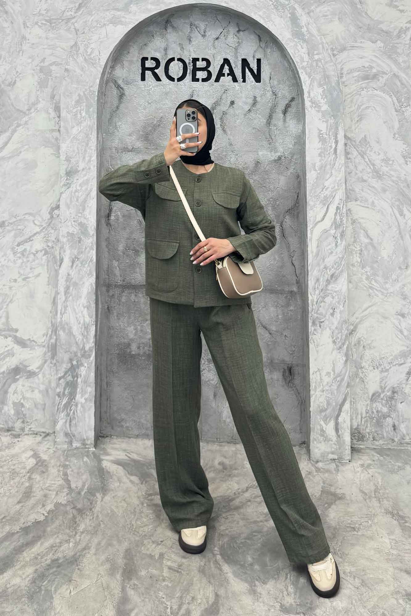 ست کت و شلوار شانتون 4 در جیب نیکول