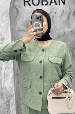 ست کت و شلوار شانتون 4 در جیب نیکول