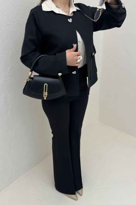 کت یقه گرد دو جیب پاکتی مازراتی کجراه 