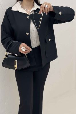 کت یقه گرد دو جیب پاکتی مازراتی کجراه 