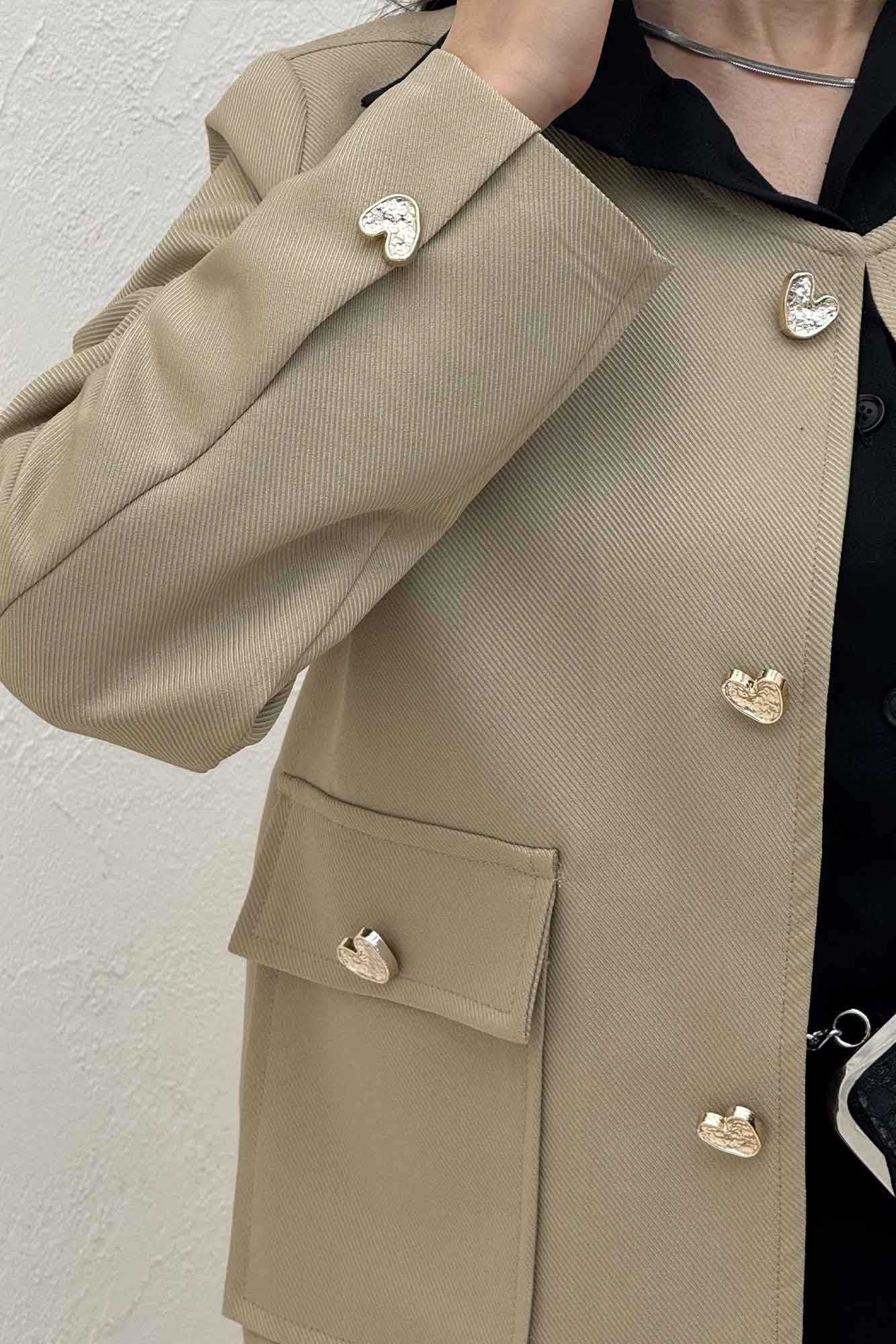 کت یقه گرد دو جیب پاکتی مازراتی کجراه