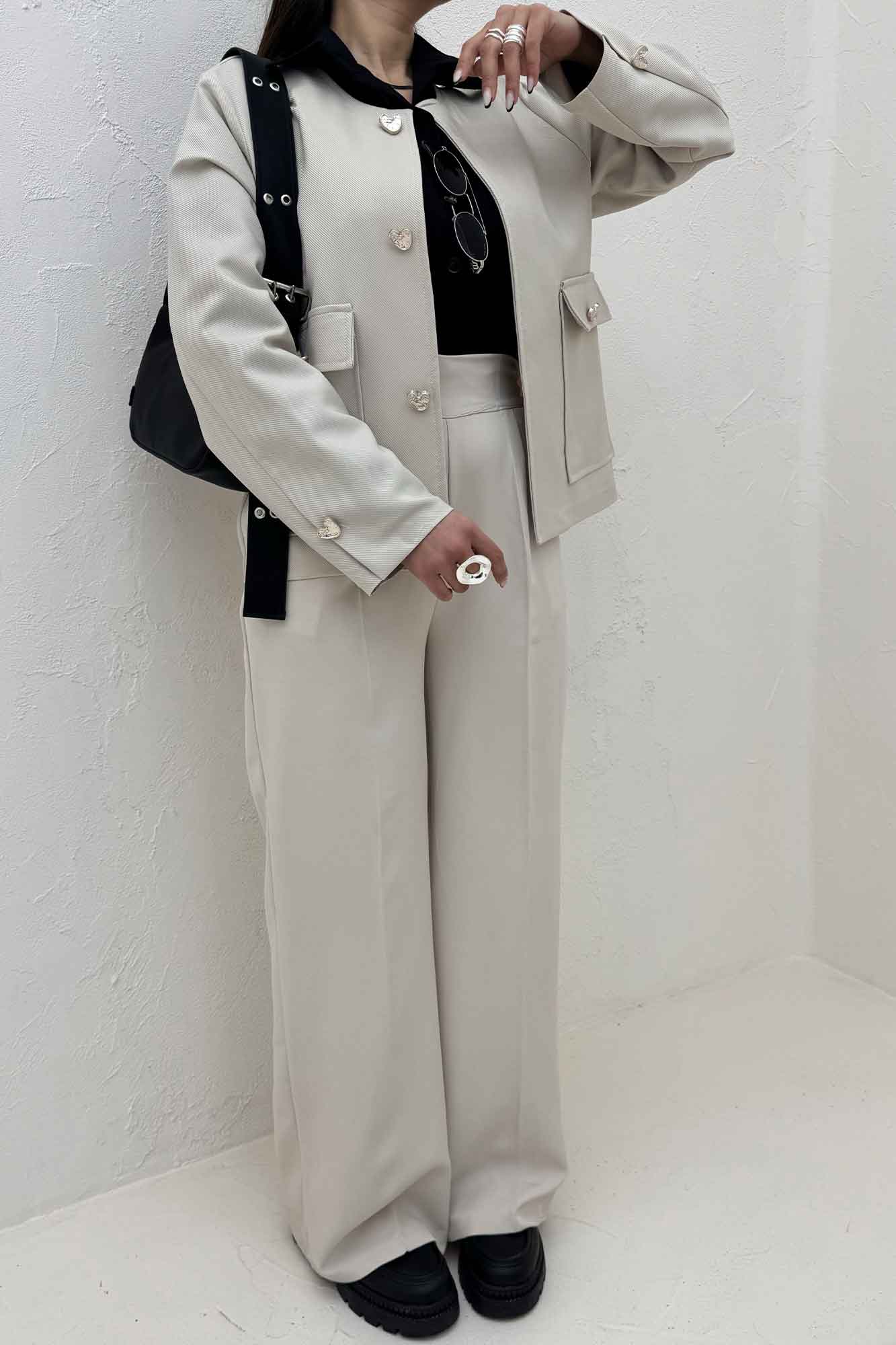 کت یقه گرد دو جیب پاکتی مازراتی کجراه