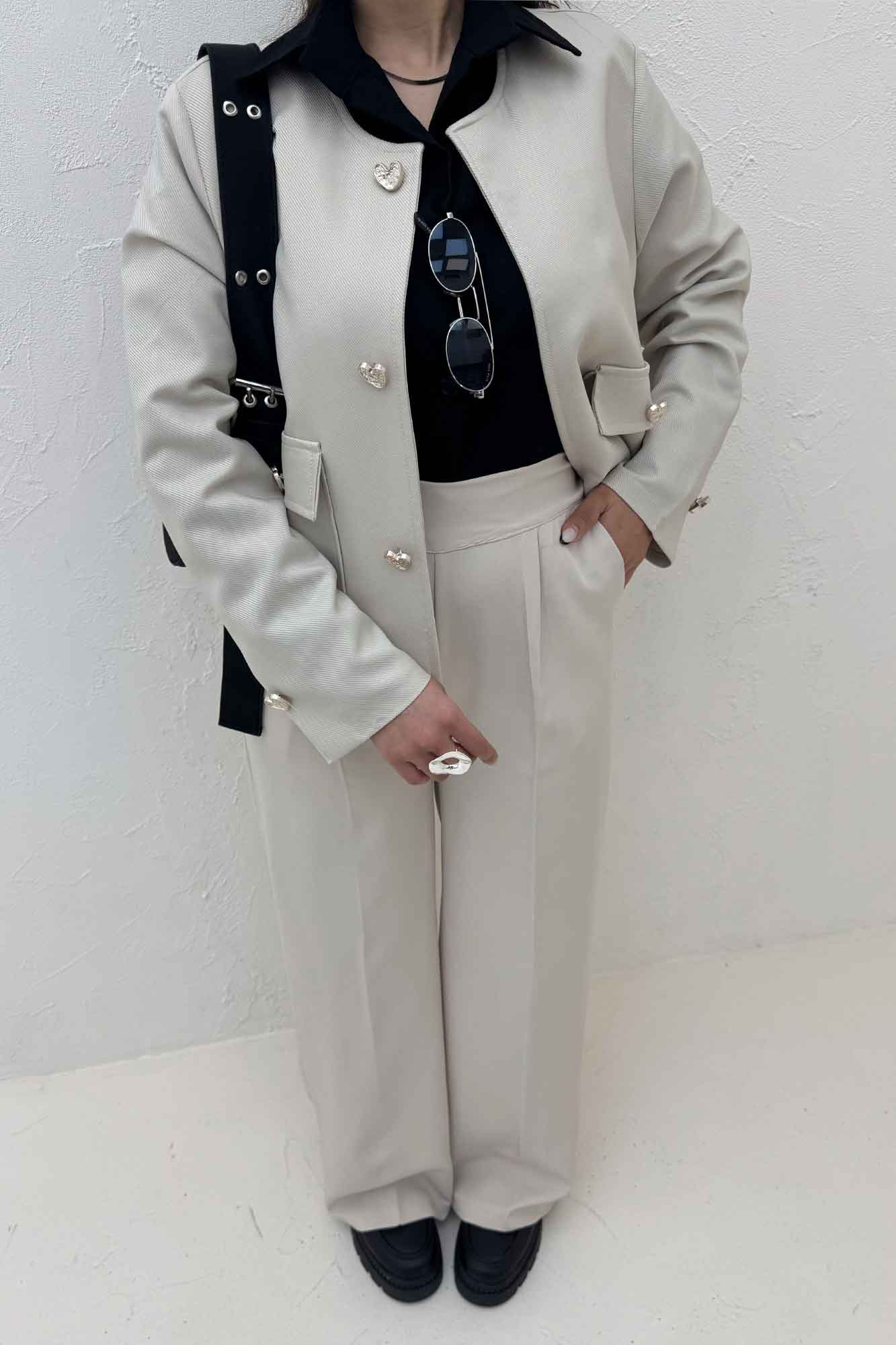 کت یقه گرد دو جیب پاکتی مازراتی کجراه