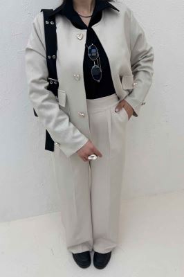 کت یقه گرد دو جیب پاکتی مازراتی کجراه