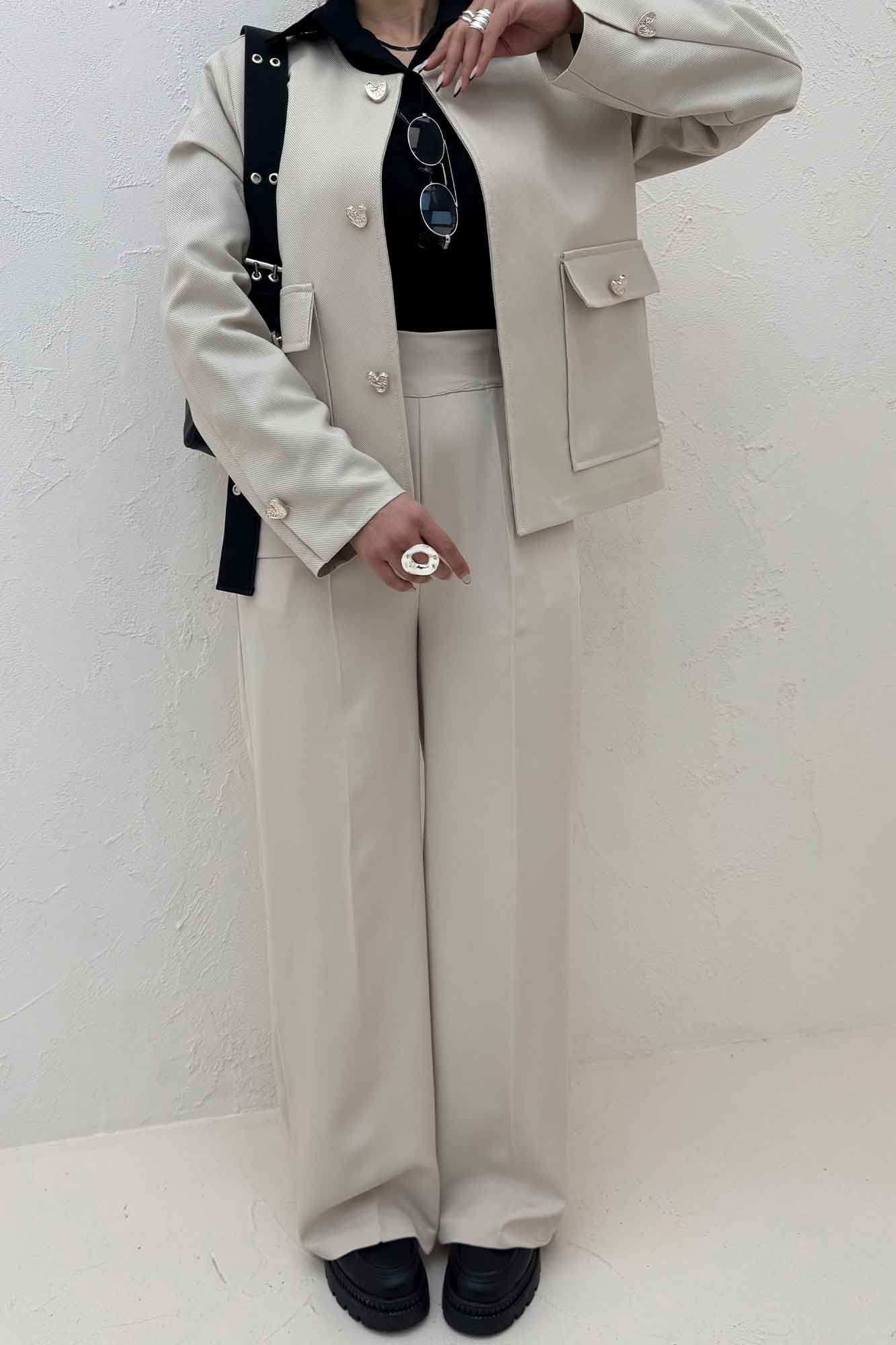 کت یقه گرد دو جیب پاکتی مازراتی کجراه