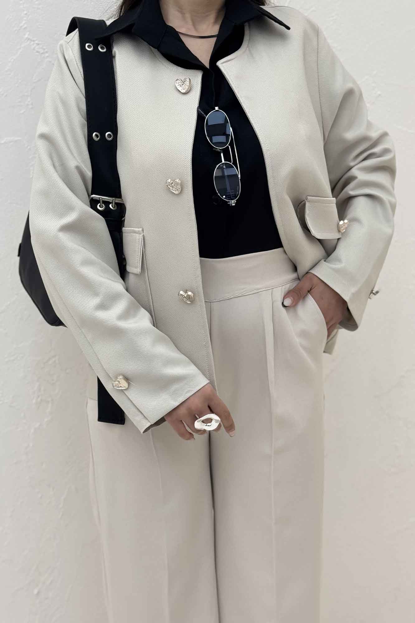 کت یقه گرد دو جیب پاکتی مازراتی کجراه