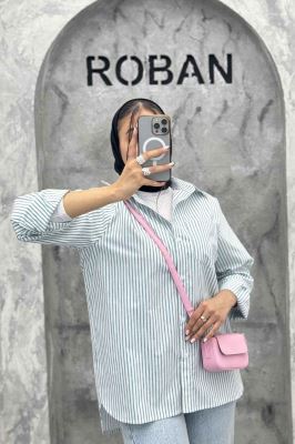 شومیز مانتویی راه راه 