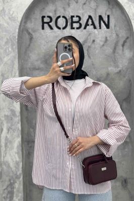 شومیز مانتویی راه راه 