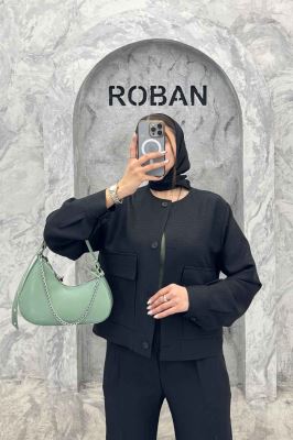 ست کت و شلوار یقه گرد شانتون تیدا