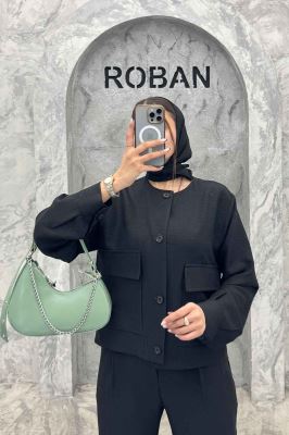 ست کت و شلوار یقه گرد شانتون تیدا